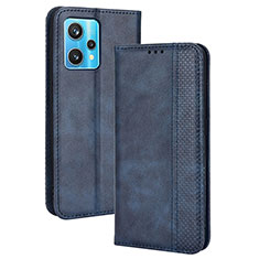 Funda de Cuero Cartera con Soporte Carcasa BY4 para Realme 9 4G Azul