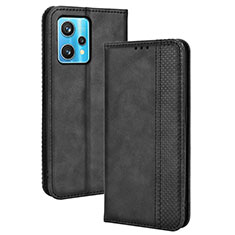 Funda de Cuero Cartera con Soporte Carcasa BY4 para Realme 9 Pro+ Plus 5G Negro