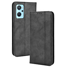 Funda de Cuero Cartera con Soporte Carcasa BY4 para Realme 9i 4G Negro