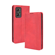 Funda de Cuero Cartera con Soporte Carcasa BY4 para Realme GT Neo2 5G Rojo