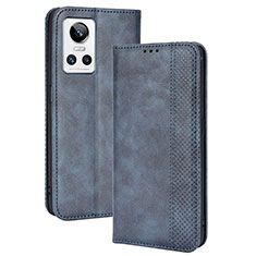 Funda de Cuero Cartera con Soporte Carcasa BY4 para Realme GT Neo3 5G Azul