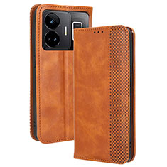 Funda de Cuero Cartera con Soporte Carcasa BY4 para Realme GT Neo5 240W 5G Marron