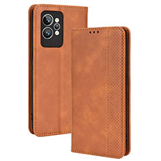 Funda de Cuero Cartera con Soporte Carcasa BY4 para Realme GT2 Pro 5G Marron