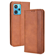 Funda de Cuero Cartera con Soporte Carcasa BY4 para Realme Narzo 50 Pro 5G Marron