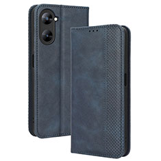 Funda de Cuero Cartera con Soporte Carcasa BY4 para Realme Q5x 5G Azul