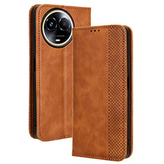 Funda de Cuero Cartera con Soporte Carcasa BY4 para Realme V50s 5G Marron