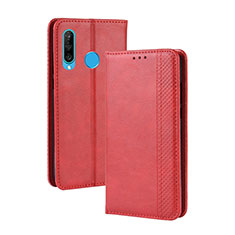 Funda de Cuero Cartera con Soporte Carcasa BY4 para Samsung Galaxy A40s Rojo