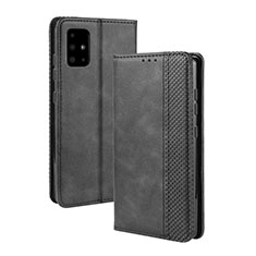 Funda de Cuero Cartera con Soporte Carcasa BY4 para Samsung Galaxy A51 5G Negro