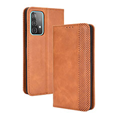 Funda de Cuero Cartera con Soporte Carcasa BY4 para Samsung Galaxy A52 4G Marron