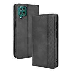 Funda de Cuero Cartera con Soporte Carcasa BY4 para Samsung Galaxy F62 5G Negro