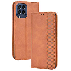 Funda de Cuero Cartera con Soporte Carcasa BY4 para Samsung Galaxy M33 5G Marron