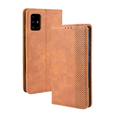 Funda de Cuero Cartera con Soporte Carcasa BY4 para Samsung Galaxy S20 Plus Marron