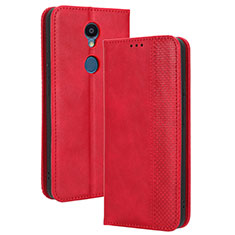 Funda de Cuero Cartera con Soporte Carcasa BY4 para Sharp Rouvo V Rojo