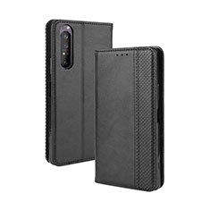 Funda de Cuero Cartera con Soporte Carcasa BY4 para Sony Xperia 1 II Negro