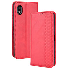 Funda de Cuero Cartera con Soporte Carcasa BY4 para Sony Xperia Ace III Rojo