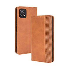 Funda de Cuero Cartera con Soporte Carcasa BY4 para Vivo iQOO U3x 5G Marron