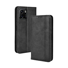 Funda de Cuero Cartera con Soporte Carcasa BY4 para Vivo iQOO U5x Negro