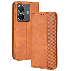 Funda de Cuero Cartera con Soporte Carcasa BY4 para Vivo iQOO Z6 Pro 5G Marron