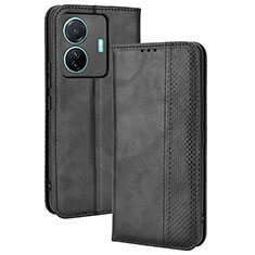 Funda de Cuero Cartera con Soporte Carcasa BY4 para Vivo T1 5G Negro