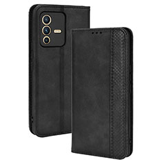 Funda de Cuero Cartera con Soporte Carcasa BY4 para Vivo V23 5G Negro