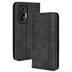 Funda de Cuero Cartera con Soporte Carcasa BY4 para Vivo X70 5G Negro