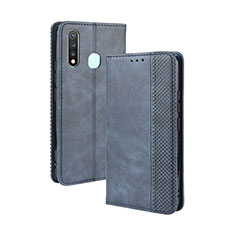 Funda de Cuero Cartera con Soporte Carcasa BY4 para Vivo Y5s Azul