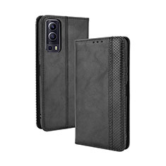 Funda de Cuero Cartera con Soporte Carcasa BY4 para Vivo Y72 5G Negro