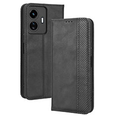 Funda de Cuero Cartera con Soporte Carcasa BY4 para Vivo Y77 5G Negro