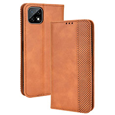 Funda de Cuero Cartera con Soporte Carcasa BY4 para Wiko T3 Marron