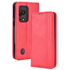 Funda de Cuero Cartera con Soporte Carcasa BY4 para Xiaomi Black Shark 5 5G Rojo