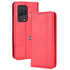 Funda de Cuero Cartera con Soporte Carcasa BY4 para Xiaomi Black Shark 5 Pro 5G Rojo