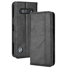 Funda de Cuero Cartera con Soporte Carcasa BY4 para Xiaomi Black Shark 5 RS 5G Negro