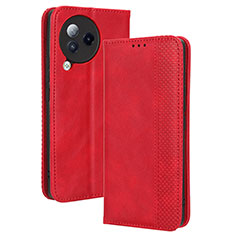 Funda de Cuero Cartera con Soporte Carcasa BY4 para Xiaomi Civi 3 5G Rojo