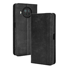 Funda de Cuero Cartera con Soporte Carcasa BY4 para Xiaomi Mi 10i 5G Negro