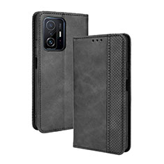 Funda de Cuero Cartera con Soporte Carcasa BY4 para Xiaomi Mi 11T 5G Negro