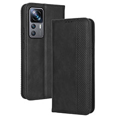 Funda de Cuero Cartera con Soporte Carcasa BY4 para Xiaomi Mi 12T Pro 5G Negro