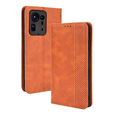 Funda de Cuero Cartera con Soporte Carcasa BY4 para Xiaomi Mi Mix 4 5G Marron