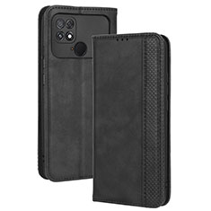 Funda de Cuero Cartera con Soporte Carcasa BY4 para Xiaomi Poco C40 Negro