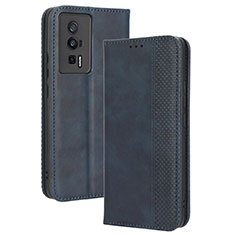 Funda de Cuero Cartera con Soporte Carcasa BY4 para Xiaomi Poco F5 Pro 5G Azul