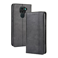 Funda de Cuero Cartera con Soporte Carcasa BY4 para Xiaomi Redmi 10X 4G Negro