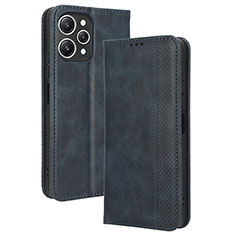 Funda de Cuero Cartera con Soporte Carcasa BY4 para Xiaomi Redmi 12 4G Azul