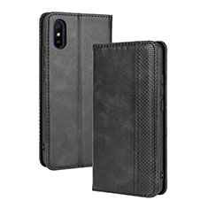 Funda de Cuero Cartera con Soporte Carcasa BY4 para Xiaomi Redmi 9i Negro