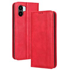 Funda de Cuero Cartera con Soporte Carcasa BY4 para Xiaomi Redmi A2 Plus Rojo