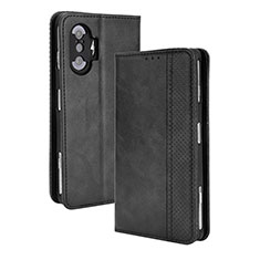 Funda de Cuero Cartera con Soporte Carcasa BY4 para Xiaomi Redmi K40 Gaming 5G Negro