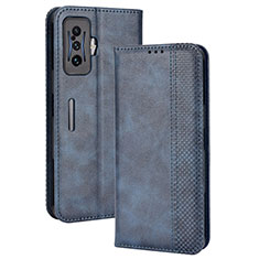 Funda de Cuero Cartera con Soporte Carcasa BY4 para Xiaomi Redmi K50 Gaming 5G Azul