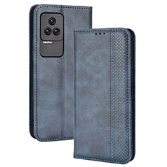 Funda de Cuero Cartera con Soporte Carcasa BY4 para Xiaomi Redmi K50 Pro 5G Azul