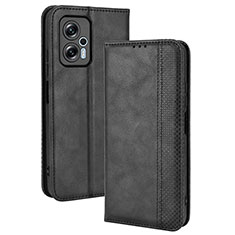 Funda de Cuero Cartera con Soporte Carcasa BY4 para Xiaomi Redmi K50i 5G Negro