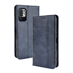 Funda de Cuero Cartera con Soporte Carcasa BY4 para Xiaomi Redmi Note 10 JE 5G Azul