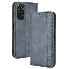 Funda de Cuero Cartera con Soporte Carcasa BY4 para Xiaomi Redmi Note 11 4G (2022) Azul