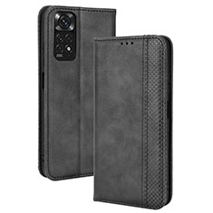 Funda de Cuero Cartera con Soporte Carcasa BY4 para Xiaomi Redmi Note 11 4G (2022) Negro